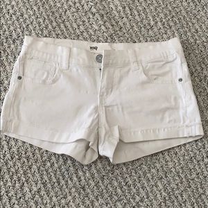 White jean shorts